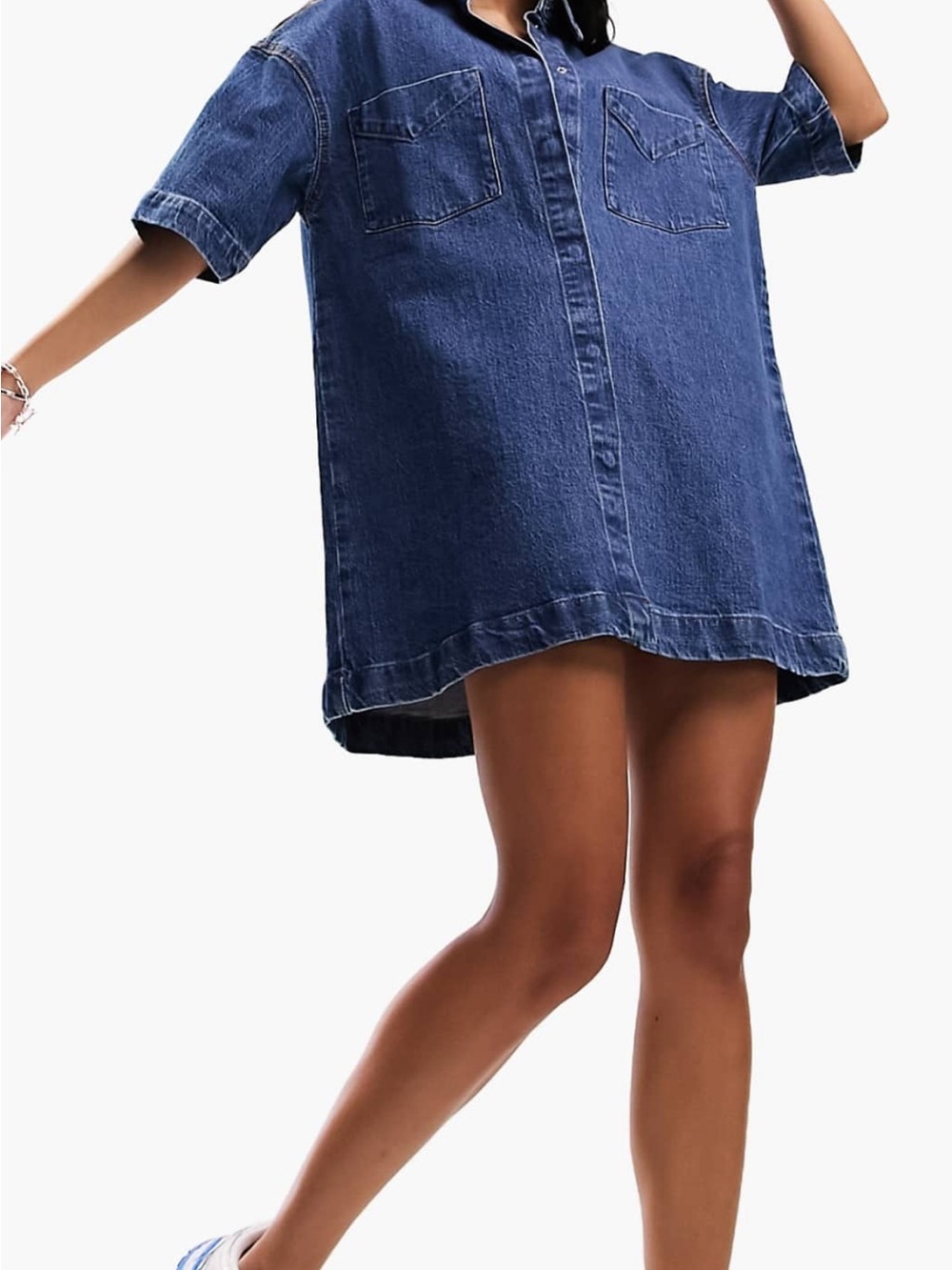 ASOS Blue Denim Shirt Mini Dress